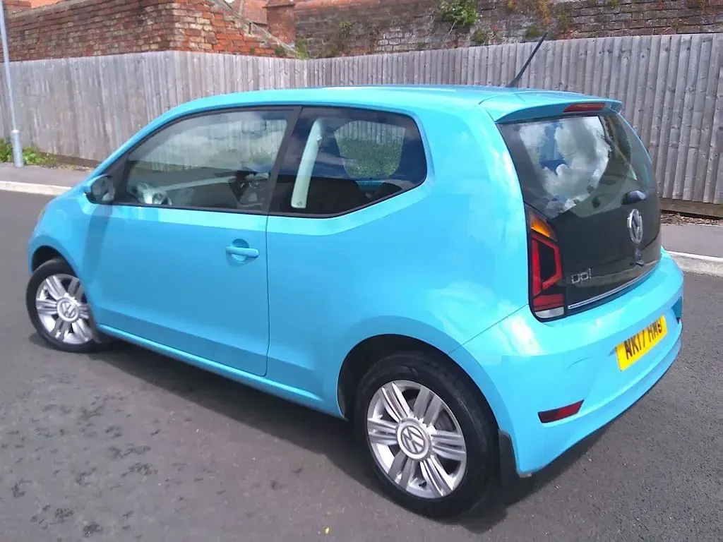 Used VW up! S 75 HP (55 kW) 2019 Teal blue Hatchback