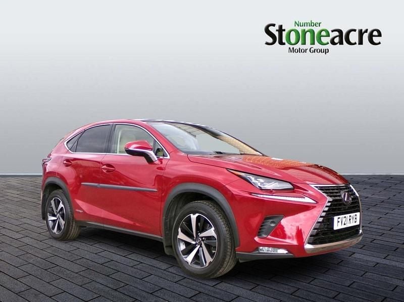 Red Used 2021 Lexus NX300h E-FOUR SUV | £32,995 (Expensive) - Image 1/4