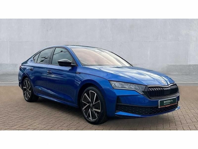 Race blue metallic New 2025 Skoda Octavia SportLine Hatchback | £27,950 (Expensive) - Image 1/4
