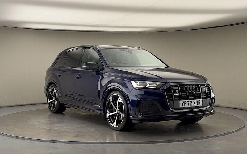 Navarra blue Used 2023 Audi Q7 Black Edition SUV | £48,600 (Fair price) - Image 1/4