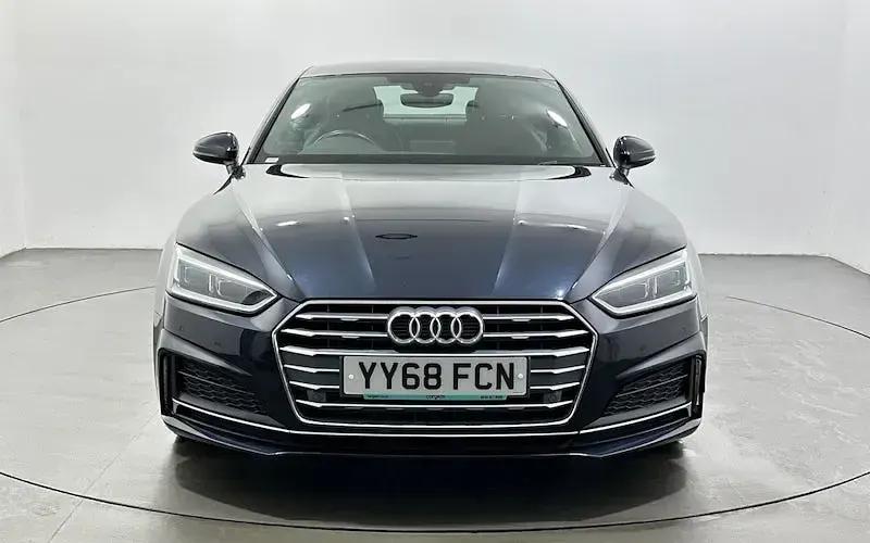Used Audi A5 S-Line 190 HP (139 kW) 2018 Blue Coupe