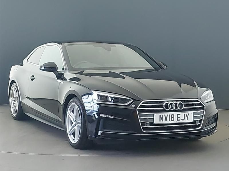 Used Audi A5 S-Line 150 HP (110 kW) 2018 Black Coupe