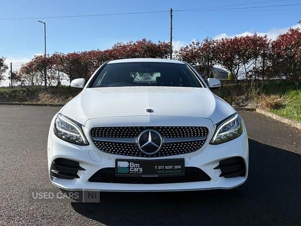 Used Mercedes C200 AMG line 184 HP (135 kW) 2019 White Coupe