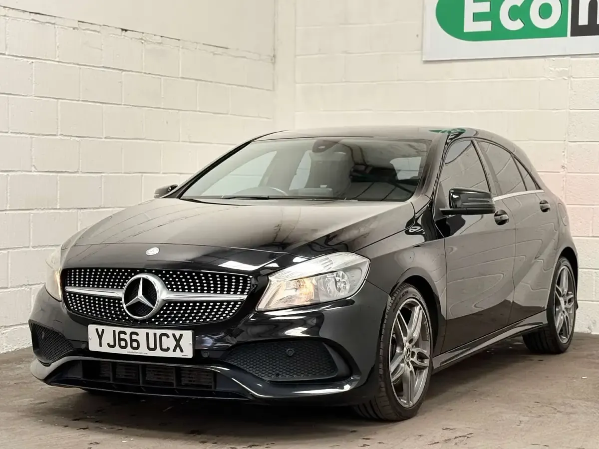 Used Mercedes A200 AMG line 136 HP (100 kW) 2016 Black Hatchback
