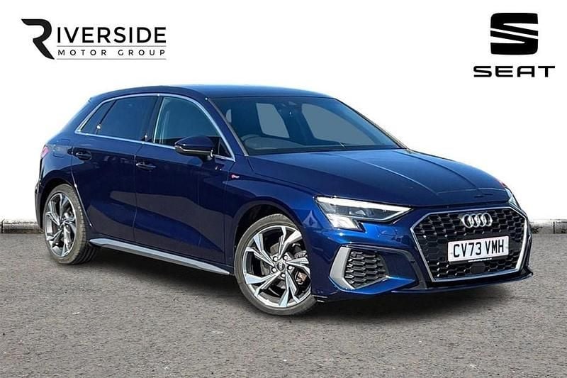 Used Audi A3 S-Line 110 HP (80 kW) 2023 Blue Sedan