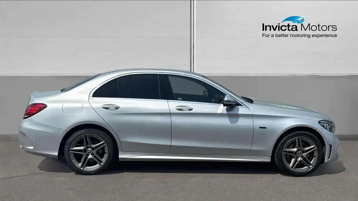Used Mercedes C300e AMG line 320 HP (235 kW) 2020 Silver Sedan