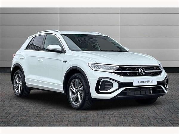 Pure white Used 2025 VW T-Roc R-line SUV | £30,195 (A bit pricey) - Image 1/4