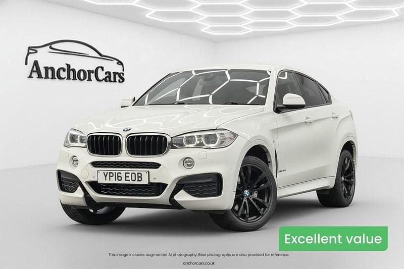 White Used 2016 BMW X6 M Sport SUV | £19,440 (Fair price) - Image 1/4