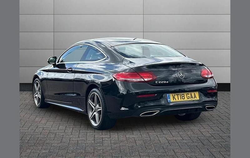 Used Mercedes C220 AMG line 170 HP (125 kW) 2018 Black Coupe
