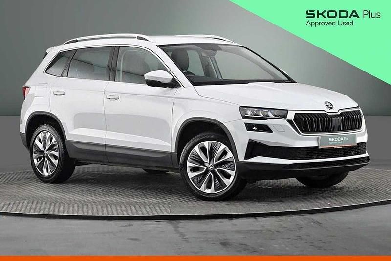 Moon white metallic Used 2023 Skoda Karoq SE L SUV | £19,987 (Good price) - Image 1/4