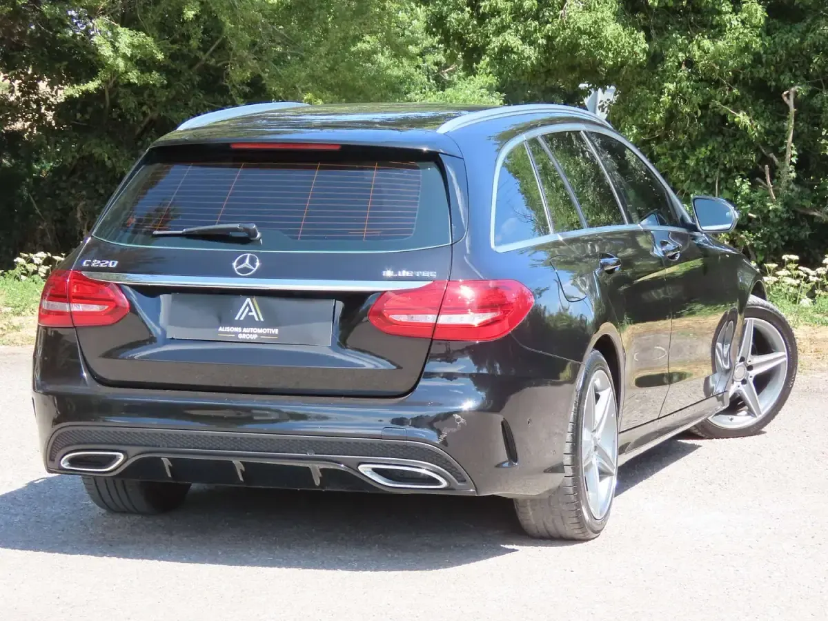 Used Mercedes C220 AMG line 170 HP (125 kW) 2015 Black Estate