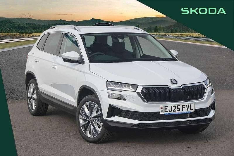 Moon white metallic New 2025 Skoda Karoq SE L SUV | £29,995 (Expensive) - Image 1/4