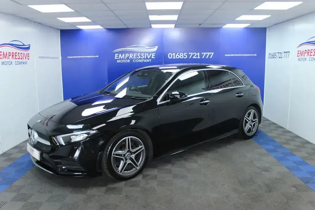 Used Mercedes A190 AMG line 2019 Black Hatchback