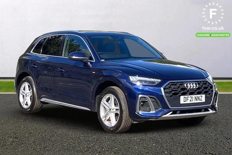 Blue Used 2021 Audi Q5 S-Line SUV | £24,599 (Good price) - Image 1/4