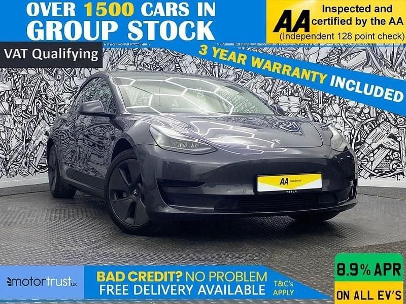 Grey Used 2021 Tesla Model 3 Standard Range Plus Sedan | £18,695 (Fair price) - Image 1/2