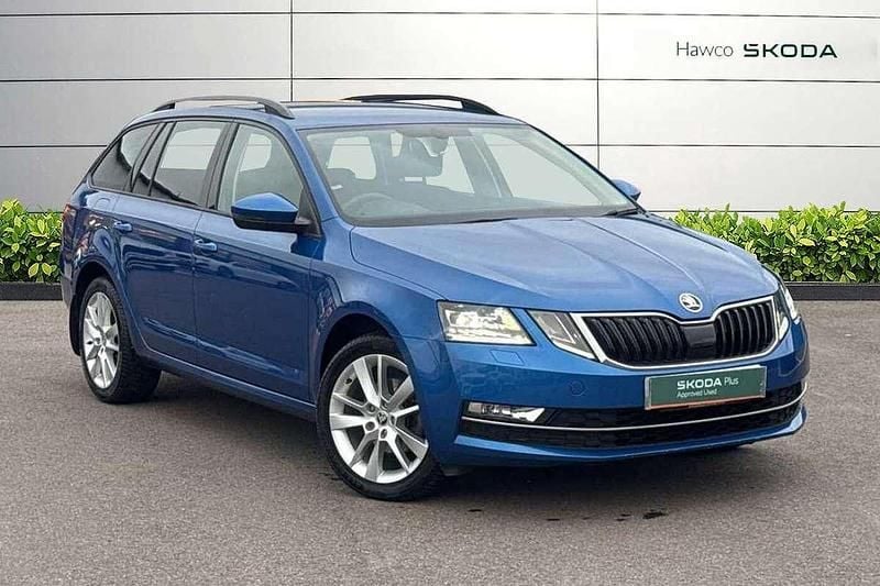 Race blue metallic Used 2018 Skoda Octavia SE L Estate | £15,995 (A bit pricey) - Image 1/4