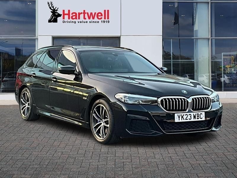 Black Used 2023 BMW 530e M Sport Estate | £28,799 (Fair price) - Image 1/3