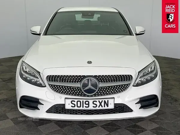 Used Mercedes C300 AMG line 2019 White Sedan