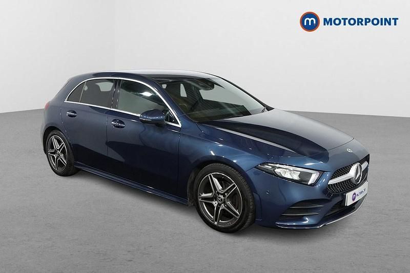 Used Mercedes A200 AMG Line Premium 150 HP (110 kW) 2021 Blue Hatchback