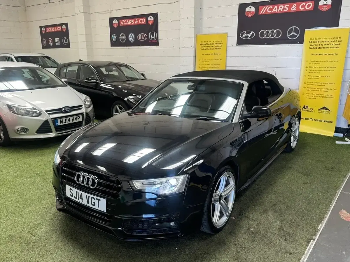 Used Audi A5 Cabriolet S-Line 177 HP (130 kW) 2014 Black Cabriolet