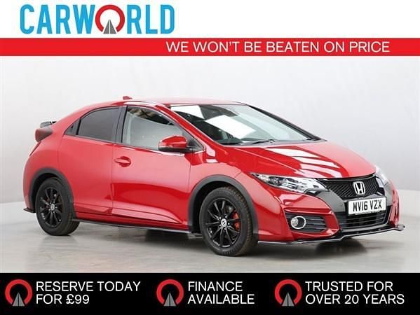 Red Used 2016 Honda Civic SE Plus Hatchback | £6,990 (Good price) - Image 1/3