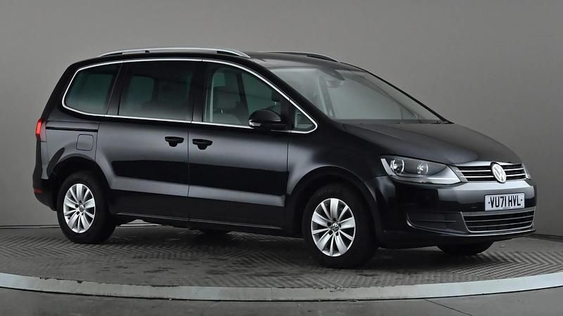 Black Used 2021 VW Sharan SE MPV | £18,898 (Fair price) - Image 1/3