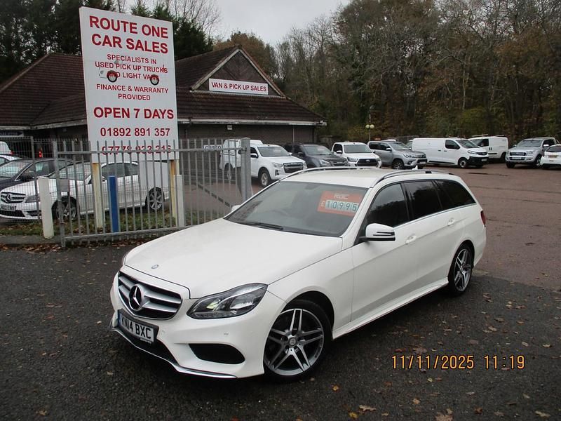 Pearlesant white Used 2014 Mercedes E250 AMG Estate | £9,995 (Good price) - Image 1/4