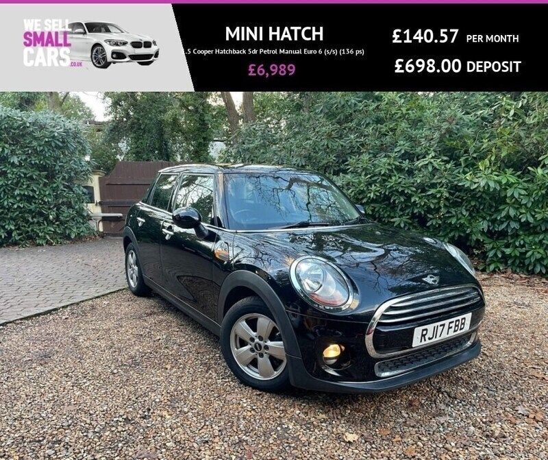Black Used 2017 Mini Cooper Hatch Hatchback | £6,989 (Super price) - Image 1/4