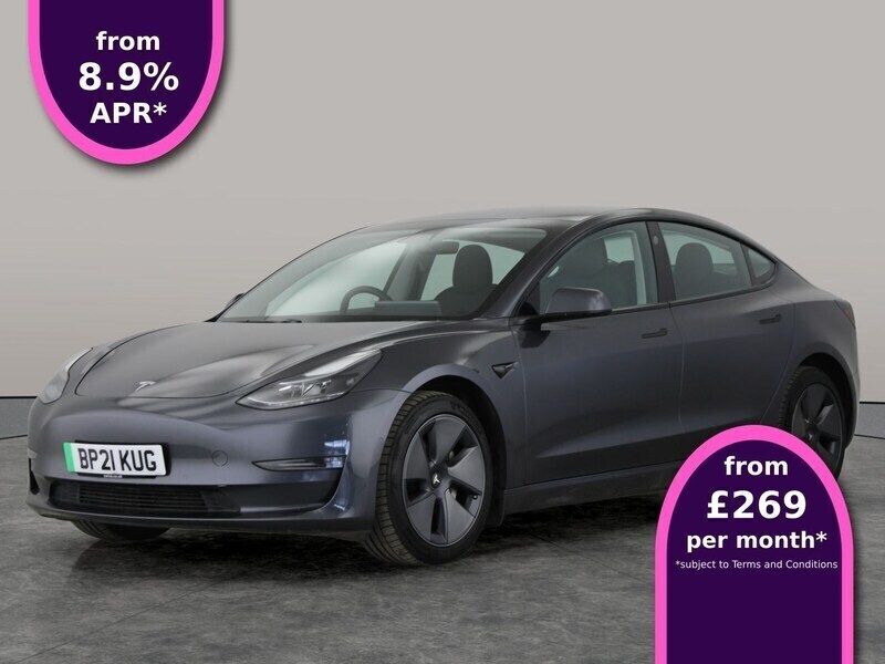 Grey Used 2021 Tesla Model 3 Long Range Sedan | £17,551 (Fair price) - Image 1/4