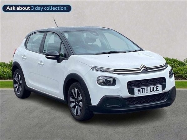 White Used 2019 Citroën C3 Feel Hatchback | £9,983 (Fair price) - Image 1/4