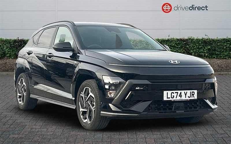 Pearl abyss black Used 2024 Hyundai Kona N Line SUV | £23,995 (Expensive) - Image 1/4