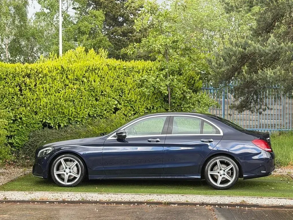 Used Mercedes C200 AMG Line Premium Plus 2017 Blue Sedan