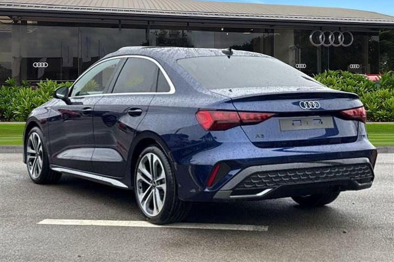 New Audi A3 S-Line 2026 Blue Sedan