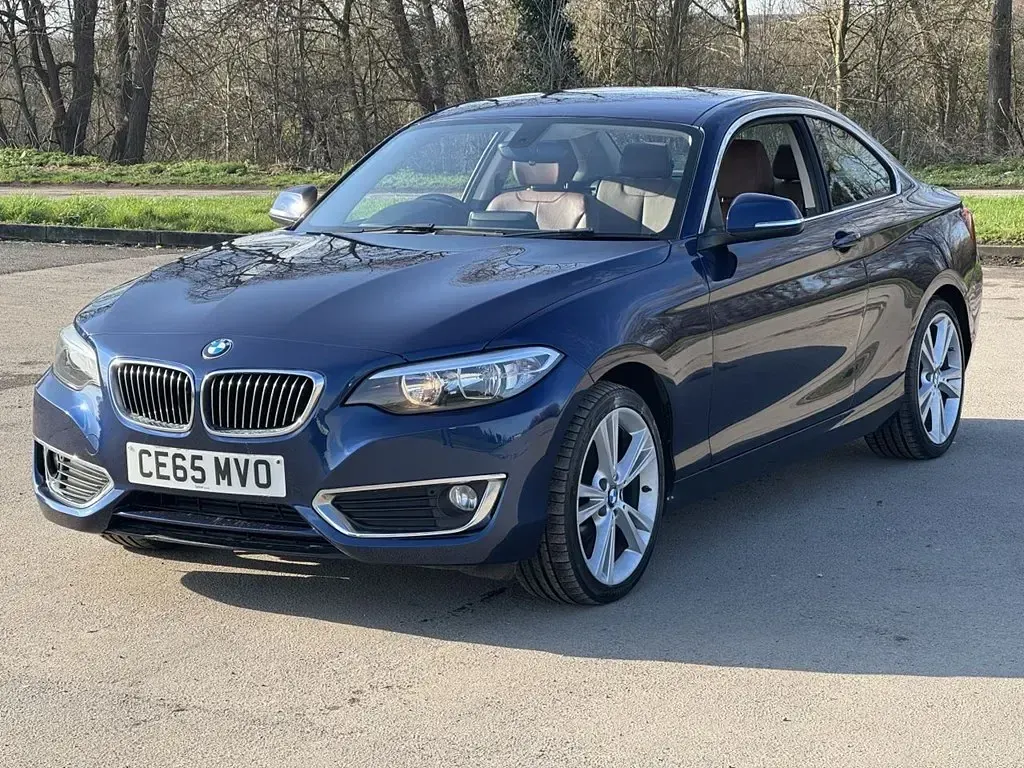 Used BMW 218 Luxury Line 136 HP (100 kW) 2015 Blue Coupe