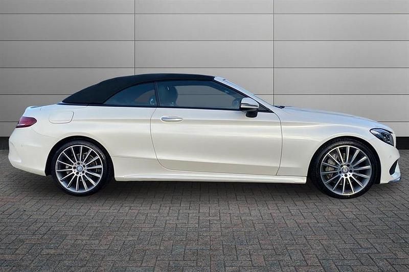 Used Mercedes C250 AMG Line Premium Plus 204 HP (150 kW) 2016 Diamond white Cabriolet