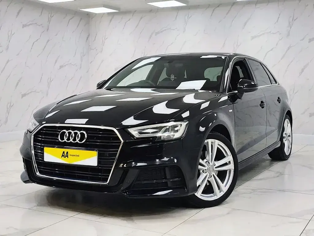 Used Audi A3 Sportback S-Line 150 HP (110 kW) 2019 Black Hatchback