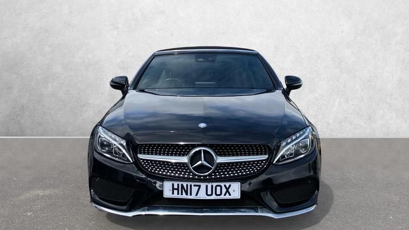 Used Mercedes C220 AMG line 170 HP (125 kW) 2017 Black Cabriolet