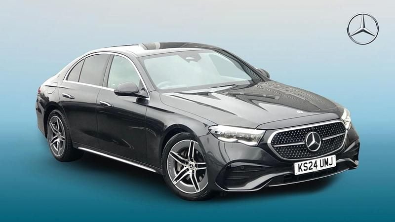 Metallic paint graphite grey Used 2024 Mercedes E220 AMG Sedan | £37,995 (Good price) - Image 1/4