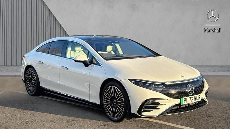 White Used 2022 Mercedes EQS450+ AMG Line Premium Plus Sedan | £51,395 (A bit pricey) - Image 1/4