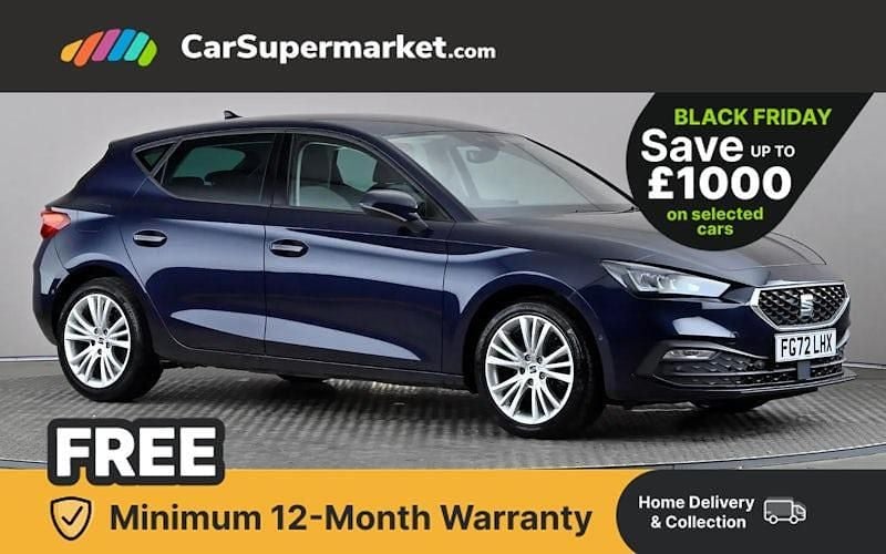 Blue Used 2022 Seat Leon SE Dynamic Hatchback | £14,697 (Fair price) - Image 1/3