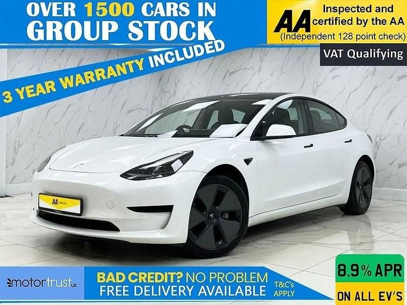 White Used 2021 Tesla Model 3 Standard Range Plus Sedan | £17,595 (Fair price) - Image 1/2