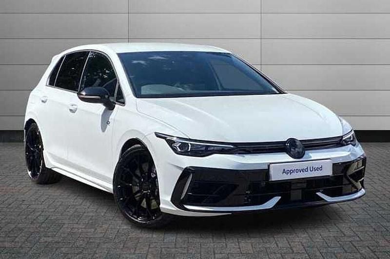 Pure white with black roof New 2025 VW Golf VIII Black Edition Hatchback | £44,050 - Image 1/4