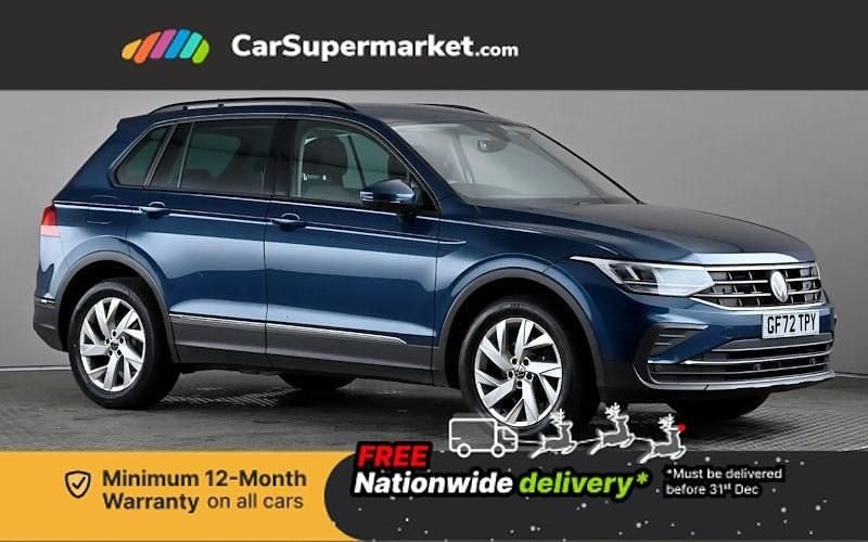 Blue Used 2022 VW Tiguan Life SUV | £17,697 (Fair price) - Image 1/3