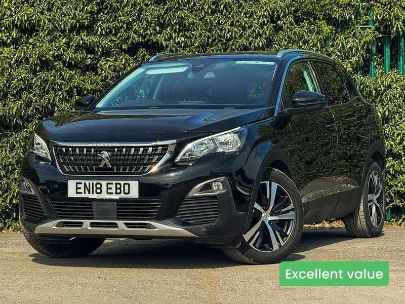 Black Used 2018 Peugeot 3008 Allure Hatchback | £9,995 (Fair price) - Image 1/4