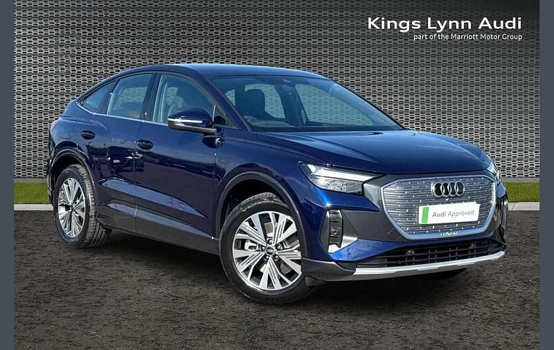 Blue Used 2025 Audi Q4 Sportback e-tron Sport SUV | £36,157 (Good price) - Image 1/4