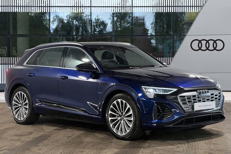 Blue Used 2023 Audi Q8 e-tron S-Line SUV | £43,709 (Fair price) - Image 1/4