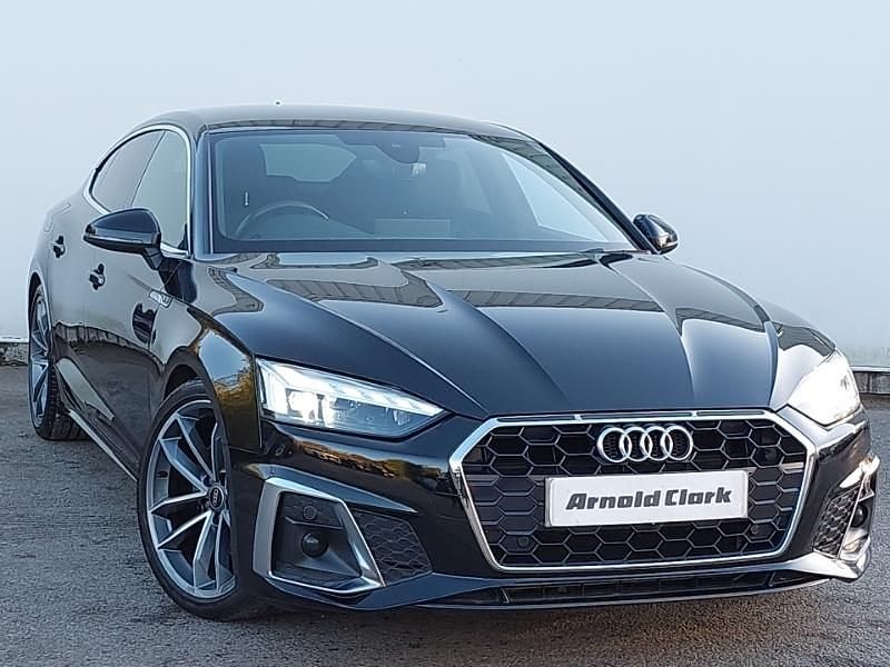 Black Used 2022 Audi A5 S-Line Hatchback | £26,998 (Fair price) - Image 1/4