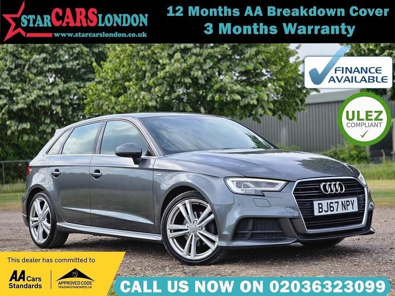Grey Used 2017 Audi A3 S-Line Hatchback | £10,700 (Fair price) - Image 1/4
