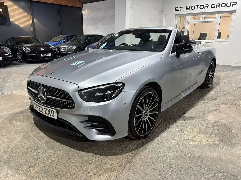 Used Mercedes E300 AMG line 2022 Silver Cabriolet