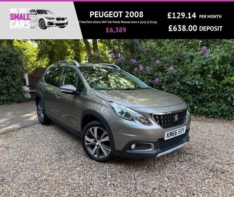 Grey Used 2016 Peugeot 2008 Allure SUV | £6,389 (Fair price) - Image 1/4
